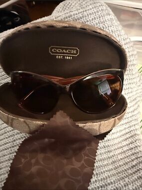 Coach Women’s prescription Tortoiseshell Brown Sunglasse frames